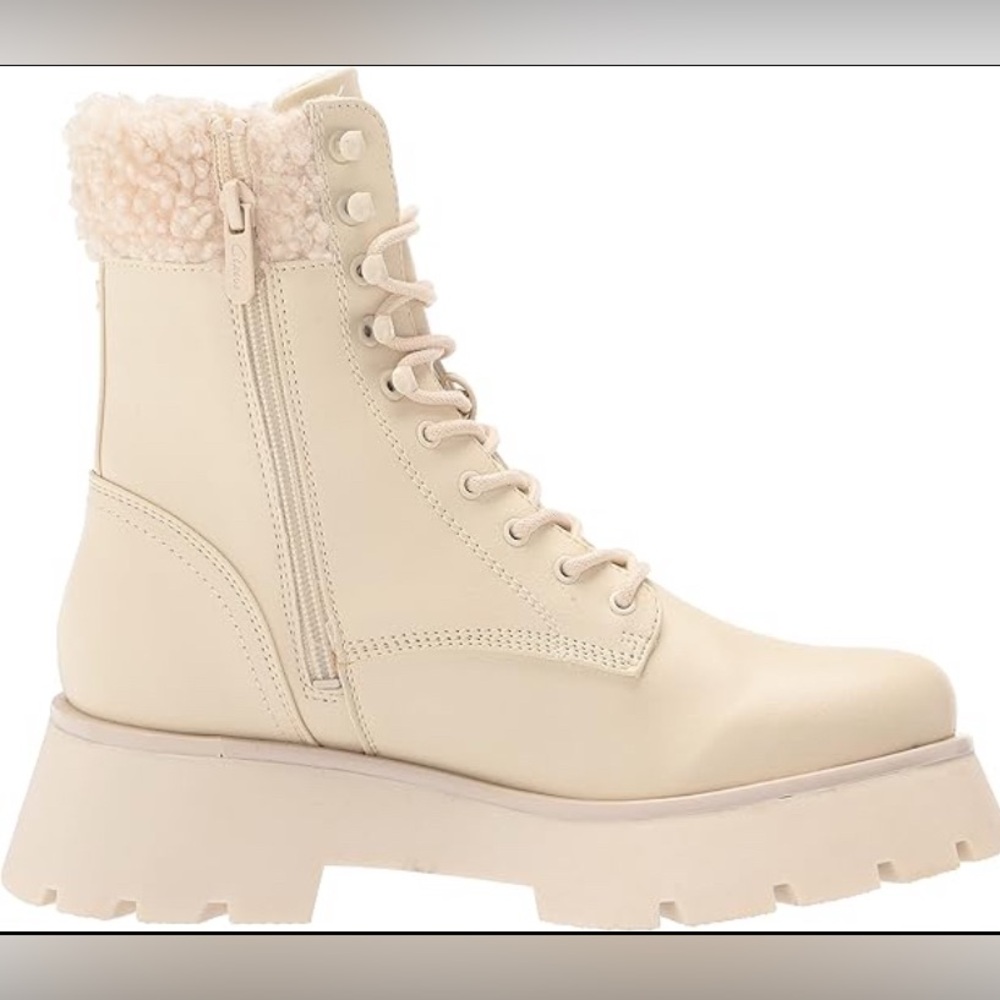 Circus by Sam Edelman Women's Larsa Ivory Cream Combat Boot Saks Fifth Ave NWT - Picture 14 of 16